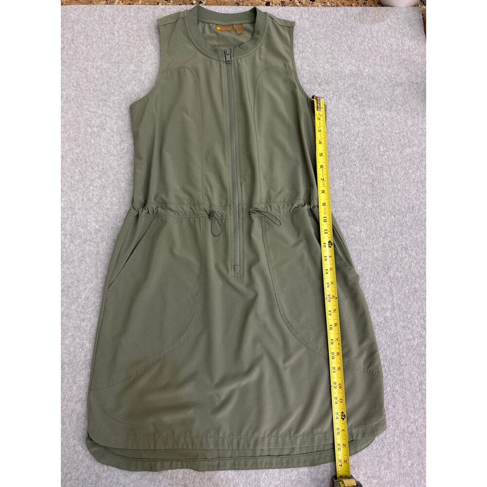 Zella Getaway Front Zip Utility Dress in Green Agave Size Small - Picture 6 of 9